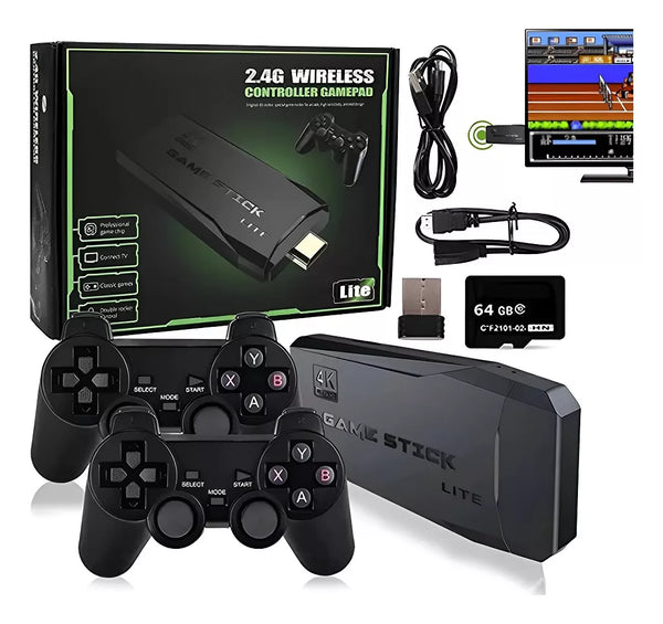 TOP CONSOLA RETRO DE VIDEO JUEGOS  INALAMBRICO 4K