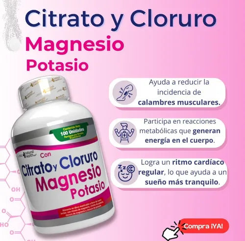 Citrato y Cloruro de Magnesio y Potasio – Equilibrio y energía con potencia 💪, bienestar ✨ y una fórmula de otro nivel 🚀